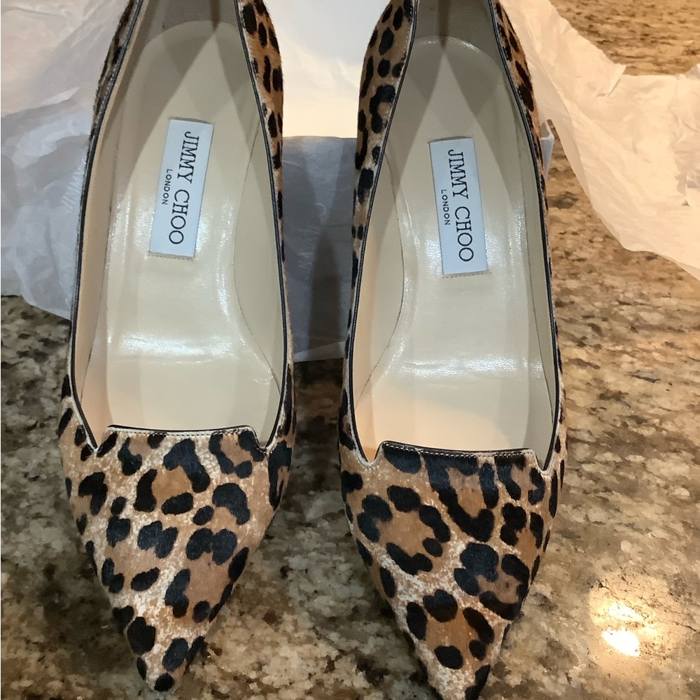 Jimmy Choo Allure pony hair kitten heel